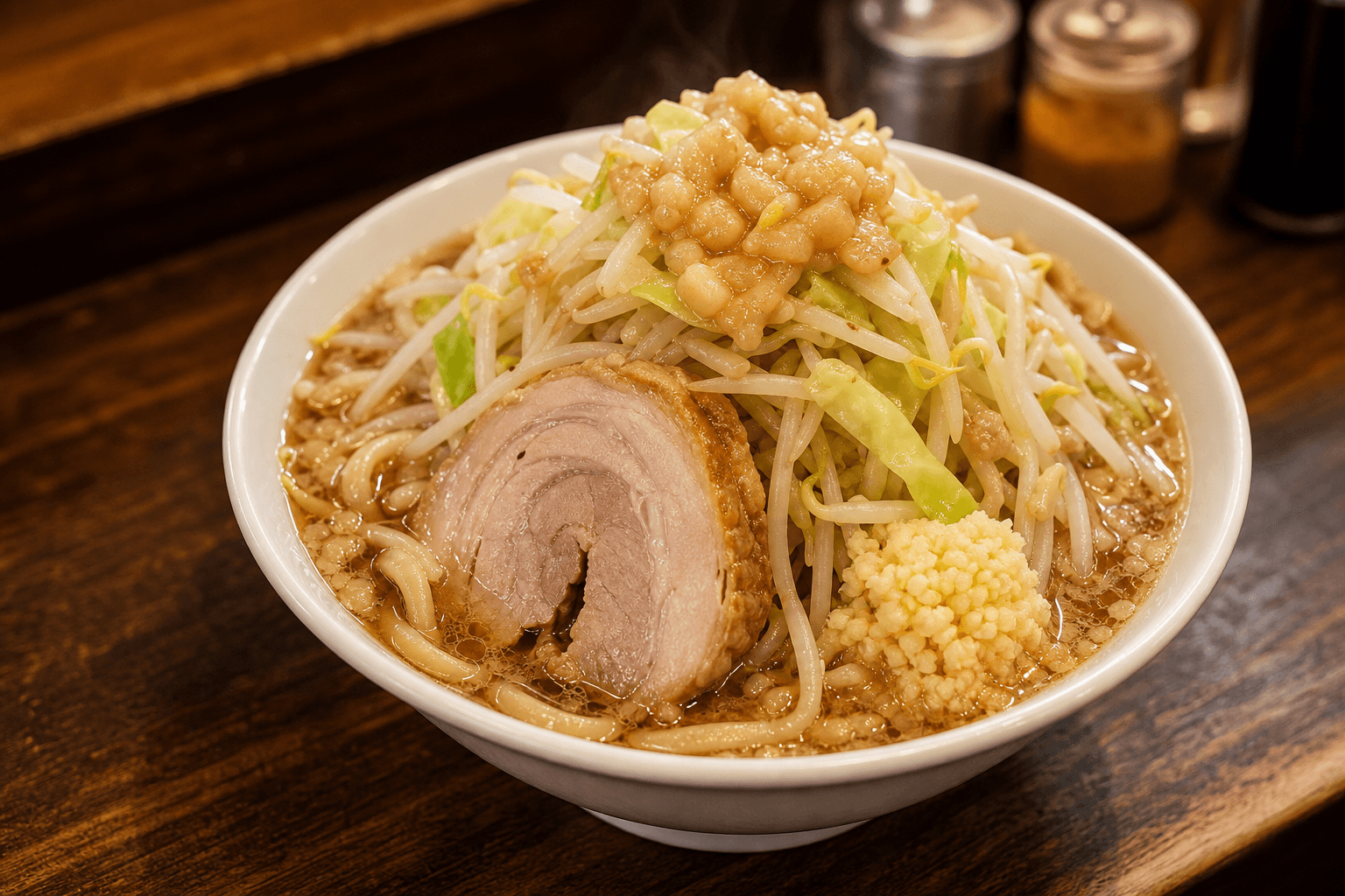 にんにく野菜の軽め二郎系ラーメン