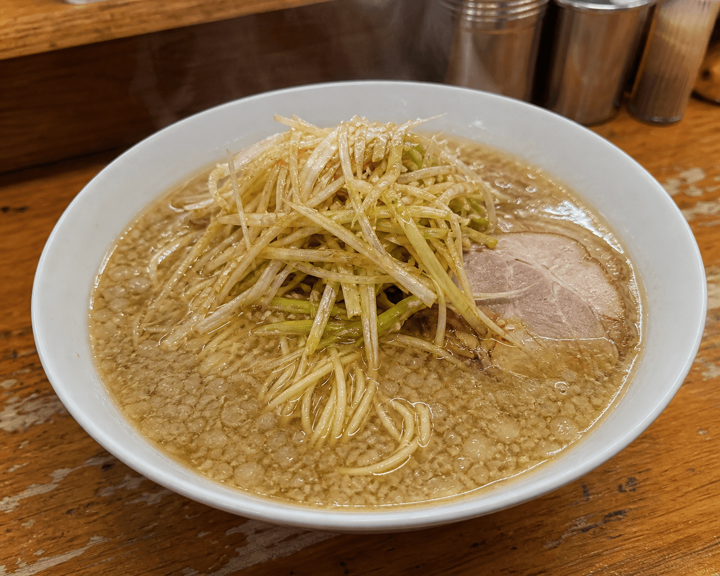ラーメンショップ風 豚骨醤油ネギラーメン
